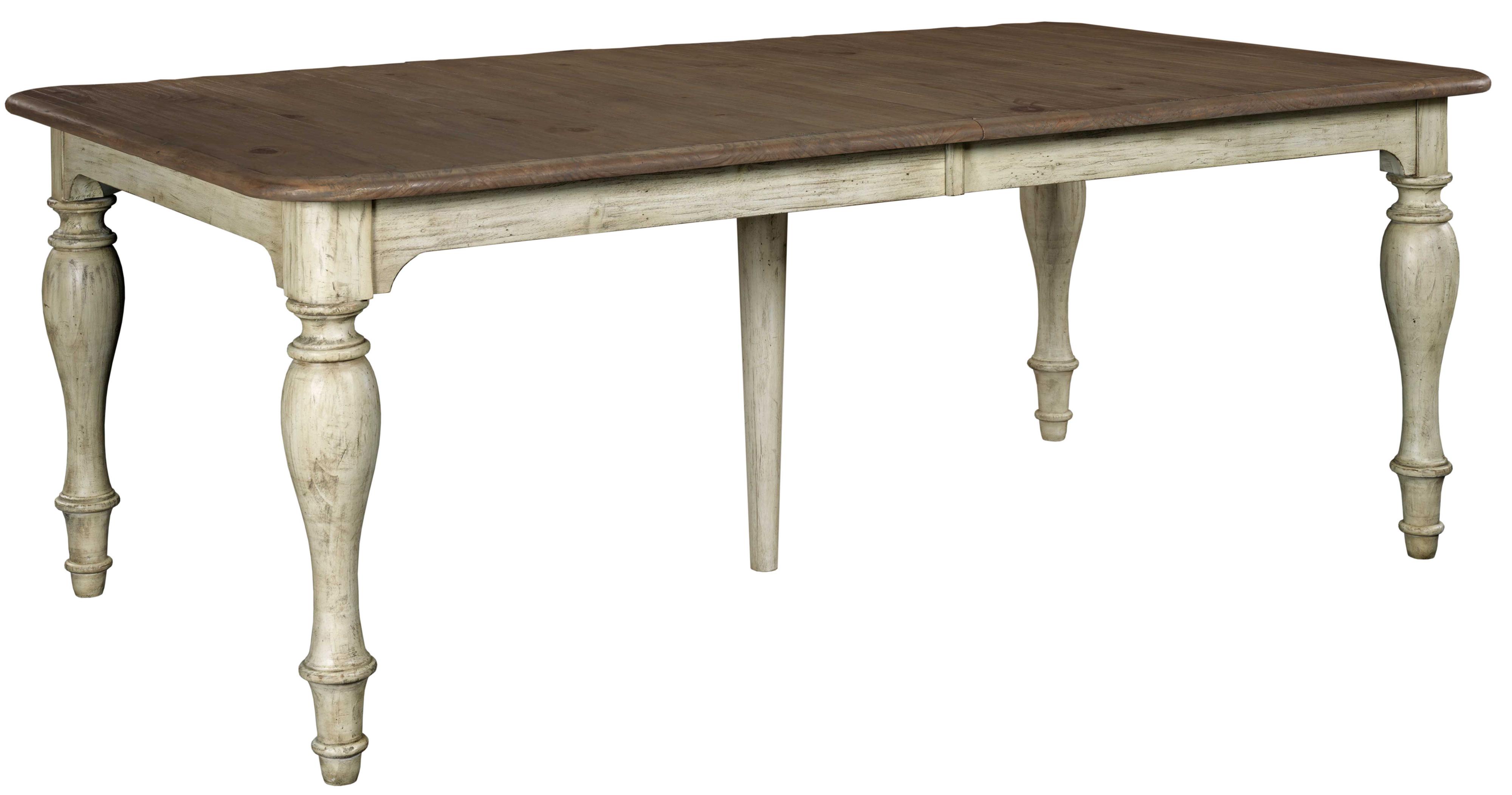 Kincaid Furniture Weatherford 75 054 Canterbury Table with 4 Turned Legs and Rectangular Curved Table Top Belfort Furniture Table Dining formal